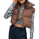 thumbnail image 2 of Chaleco sin mangas para mujer, chaleco con cuello levantado a la moda, chaqueta cálida acolchada, ropa de abrigo cálida, 2 of 9