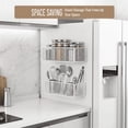 thumbnail image 6 of Magnetic Basket Organizer, 2 Pack Large Magnetic Storage Bin for Fridge, Washer Dryer, Whiteboard & Kitchen, Multi-use Magnetic Shelf Holder for Laundry Room, Classroom & Office, White, 6 of 9