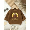 thumbnail image 4 of Suealasg Toddler Baby Girl Boy Thanksgiving Sweater Long Sleeve Turkey Embroidery Knit Pullover 6M 12M 18M 24M 3T Kids Fall Warm Knitwear, 4 of 8