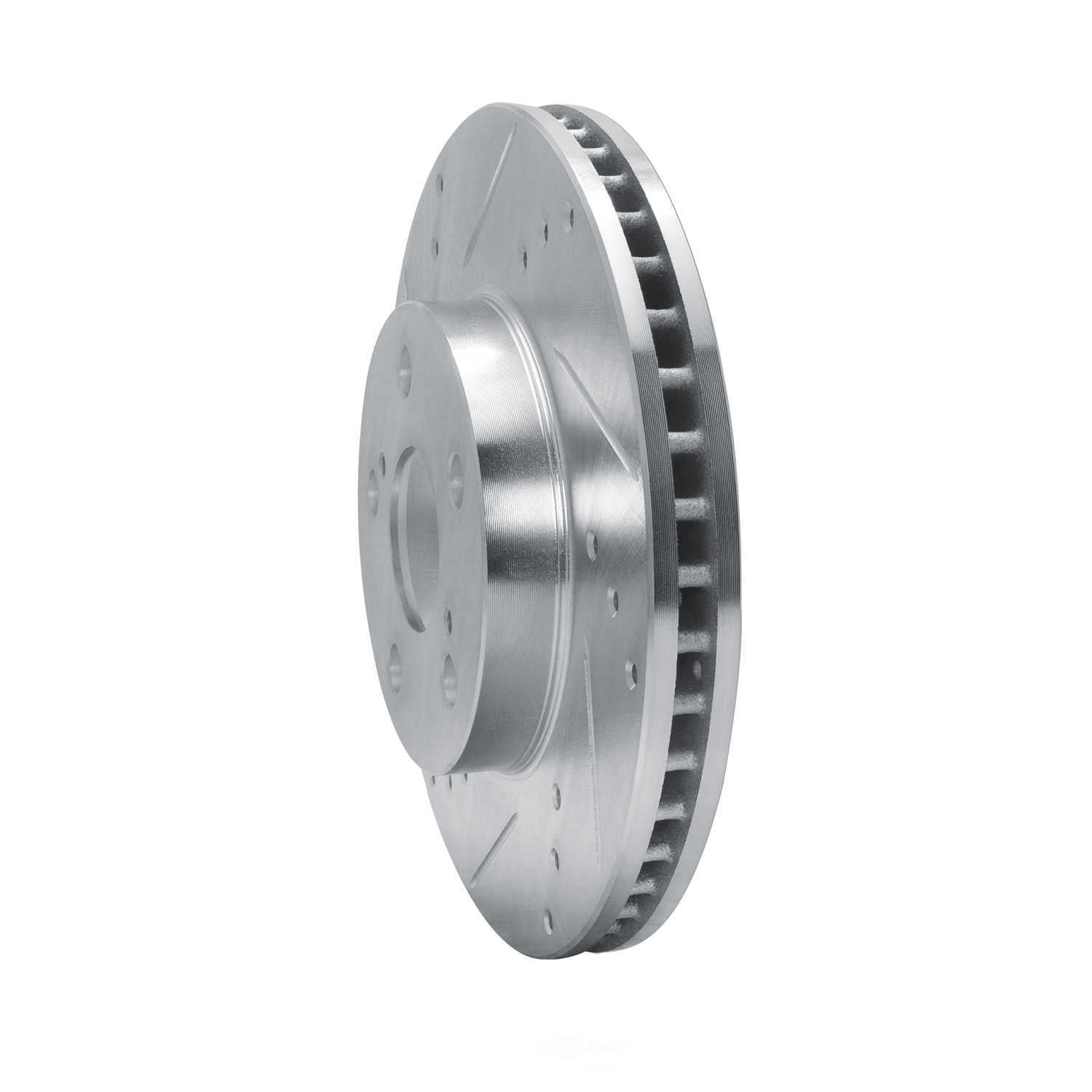 Dynamic Friction Company 631-76087L DFC Brake Rotor - Drilled And Slotted - Silver