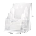 thumbnail image 4 of LCXmlly Acrylic A5 Document Rack Clear Acrylic 3 Tier Brochure Holder Wall Mount Countertop Brochure Display Stand with Divider for Flyers and Booklets, 4 of 8