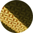 thumbnail image 1 of Ahgly Company Indoor Round Patterned Black Bean Brown Area Rugs, 5' Round, 1 of 6