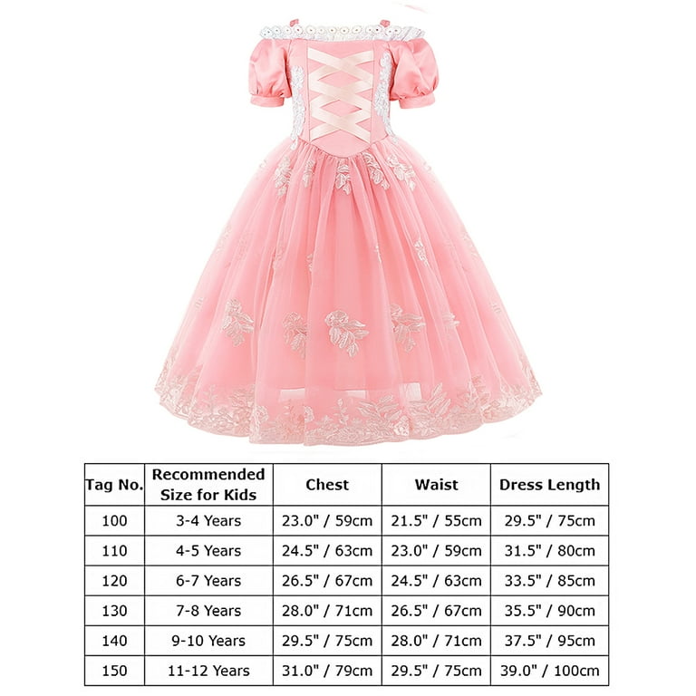 Ibtom Castle Girls Cinderella Princess Fancy Dress up Fairy Tale Halloween Carnival Cosplay Flower Ruffle Tulle Tutu Birthday Party Dress for Photo