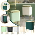 thumbnail image 3 of High Trash Can Kitchen Garbage Can with Press Lid Large Desig n Mouth, 3 of 8