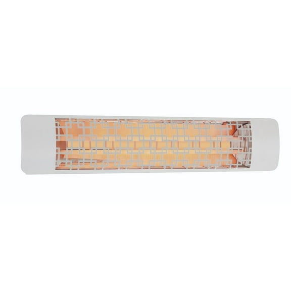 Eurofase Heating - 4000 Watt Electric Infrared Dual Element Heater-480 Voltage-White Finish-Brix Decorative Fascia