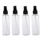 thumbnail image 1 of 4 botellas de plástico vacías de 100 ml para maquillaje y cuidado de la piel, rellenables para viajes (botellas transparentes con pulverizador negro)., 1 of 8
