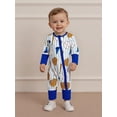 thumbnail image 5 of BemeyourBBs Newborn Baby Boy Baseball Outfit Romper Long Sleeve Round Neck Zip Up Full Length Jumpsuit, 5 of 9