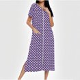 thumbnail image 2 of Fewfanhot Women's Long Robe with Zipper, Knit Cardigan Housecoat, Soft Bathrobe with Pockets, Cozy Full-Length Loungewear Dress, 2 of 7
