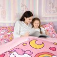 thumbnail image 4 of Manfei Cute Rainbow Unicorn Twin Comforter Sets 2pcs,Cartoon Starry Sky Bedding Set,1 Comforter and 1 Pillowcase,Reversible, 4 of 6