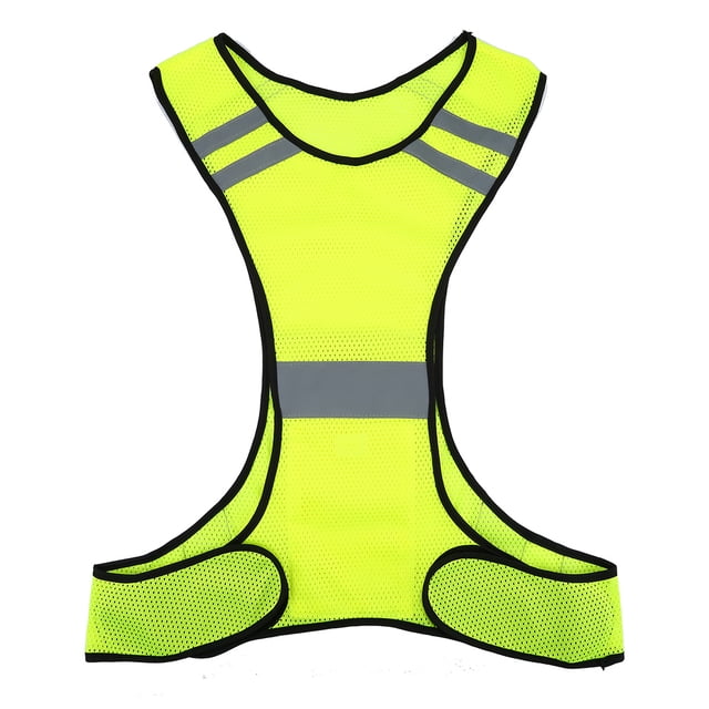 Yosoo High Visibility Reflective Safety Vest Night Running Security Clothing Adjustable Waist, Safety Vest, Night Running Vest