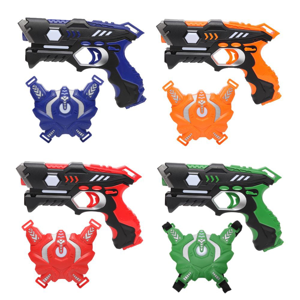 Set of 4 Multiplayer Extreme Infrared Laser Tag Indoor Outdoor Game Space Blast for sale online 