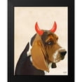 thumbnail image 2 of Fab Funky 20x24 Black Modern Framed Museum Art Print Titled - Little Devil Basset Hound, 2 of 5