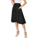 thumbnail image 1 of Gibobby faldas largas de mujer elegantes Falda midi plisada de cintura alta casual para mujer con bolsillo(Verdinegro, XS), 1 of 5
