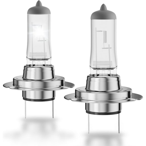 H7 Halogen Headlight Bulbs, 12V 55W, 4000 Lumens, 3800K, No Glare, High Beam, Head Light Bulbs for Car, Fog Light Bulbs,Headlight Bulb Low Beam & High Beam, Pack of 2