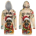 thumbnail image 3 of Merry Christmas Santa German Shepherd Scarf Twinkling Lights Xmas Holiday All Over Print 3D Hooded Duffle Toggle Coat Alsatian Dog Lover Gifts - 00022, 3 of 6