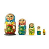 5.5 Set of 5 Peasant Girls Wooden Russian Nesting Dolls