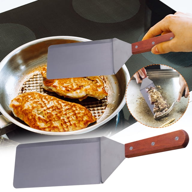 TIMIFIS Frying Spatula Pancake Cutting Shovel, Iron Shovel, Steak Shovel, Multi-Purpose Shovel, Inclined Shovel, Pancake Spreading Tool, Pancake Spreading Tool Spatula Kitchen Gadgets