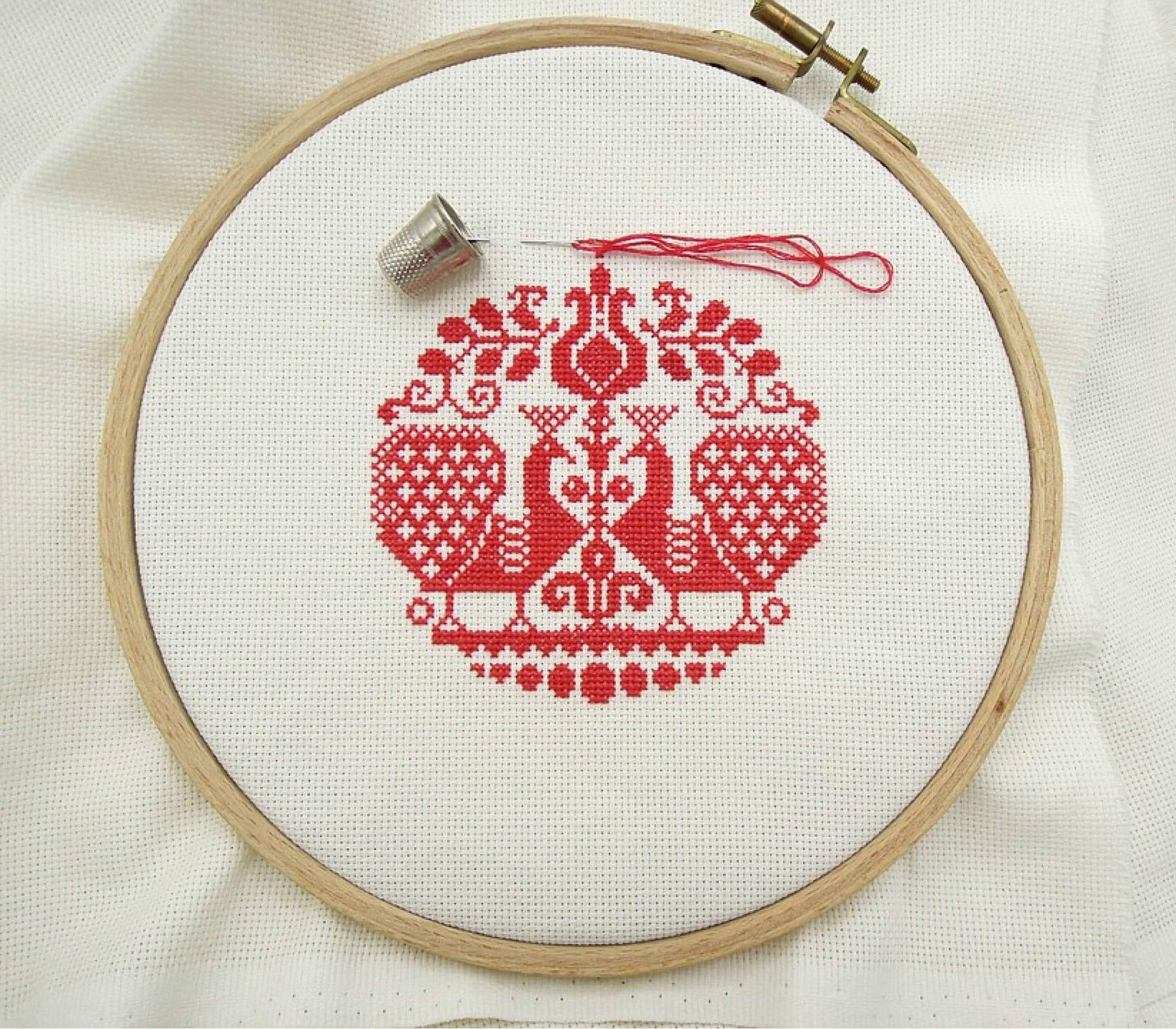  VILLCASE 6pcs Cross Stitch Embroidery Cloth Fabric