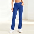 thumbnail image 4 of hoksml Women's High Waist Slim-Fit Flare Leg Pants, Stretch Yoga Trousers with Front and Back Pockets, 4 of 9