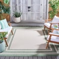 thumbnail image 2 of Safavieh Courtyard Ercan Bordered Indoor/Outdoor Area Rug, Ivory/Green, 9' x 12', 2 of 14
