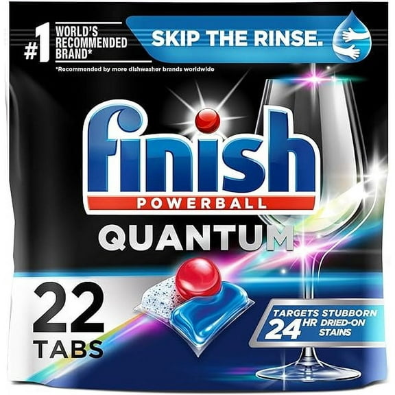 Finish Quantum Ultimate Clean And Shine Dishwasher Detergent Tablets, 22 Ea..