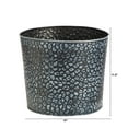 thumbnail image 2 of Nearly Natural 11.5in. Embossed Tin Bucket with Pebble Pattern, Gray, 2 of 3