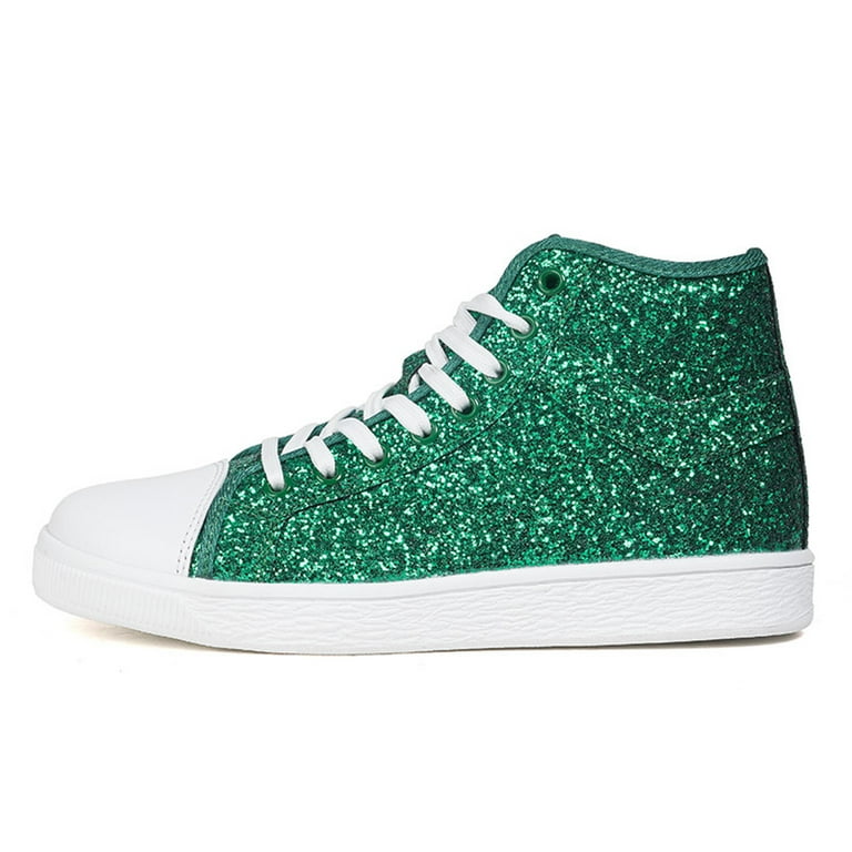 Futezty Glitter Sparkly Fashion Sneakers Shiny Casual Shoes Bling