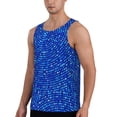 thumbnail image 2 of Pofeuu Blue Circles Mosaic Print Men's Workout Tank Tops Sleeveless Muscle Gym Shirt Quick Dry-3X-Large, 2 of 7