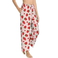 thumbnail image 2 of Uemuo Strawberries Pattern Women's Wide Leg Palazzo Lounge Pants with Pockets Light Weight Loose Comfy Casual Pajama Pants-XX-Large, 2 of 9