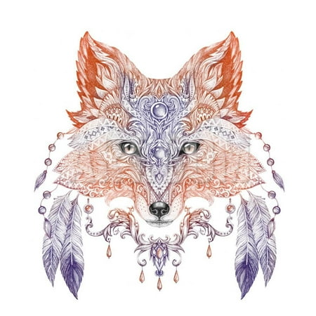 Tattoo, Portrait of A Wild Fox Print Wall Art By (Best Place To Get A Portrait Tattoo)
