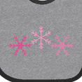 thumbnail image 4 of Inktastic Pink Snowflakes Boys or Girls Baby Bib, 4 of 4