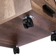 thumbnail image 4 of Drawer Dresser Storage Cabinet for Makeup Dresser Tall Chest of Drawers, Drawer Chest Makeup Cabinet with Wheels Wood Closet Storage Drawers for Bedroom by Naomi Home-Color:Walnut,Size:5 Drawer, 4 of 10