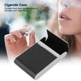 thumbnail image 4 of Cigarette Case King Size Stainless Steel + Microfiber Leather for Whole Package Cigarettes 20pcs Anti-Collision Splash Proof and Scratch Resistant, Black/Red(Black), 4 of 8