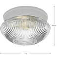 thumbnail image 5 of Progress Lighting, Fitter Collection, 1-Light Flush Mount, White Finish, Clear Prismatic Glass Bowl, 5 of 5