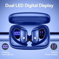 thumbnail image 3 of Ear Buds Wireless Earbuds Bluetooth Headphones with 80H Playtime LED Display Case, Over-Ear Hook with Mic, Stereo Sound, Easy Button Controls, Sports Earphones for Running Workout Gym, 3 of 6