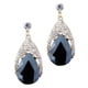 thumbnail image 2 of Pendientes de lágrima colgantes con de imitación de cristal triangulares exagerados para mujer, blancos / / bule / rojos Yinane  Pendientes vintage, 2 of 5