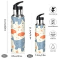 thumbnail image 2 of Walrus Fishes and Sea Stars Sports Bottle with Straw Stainless Steel Water Jug Portable Thermal Cup Leak-proof 1000ML, 2 of 9