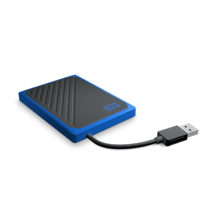 WD - My Passport Go 500GB External USB 3.0 Portable Solid State Drive - Black/Cobalt