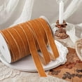 thumbnail image 3 of 2 rollos de cinta de terciopelo marrón de 21,88 yardas y 1 pulgada, cinta suave de una sola cara, cintas de tela vintage, rollo a granel con carrete, 3 of 9
