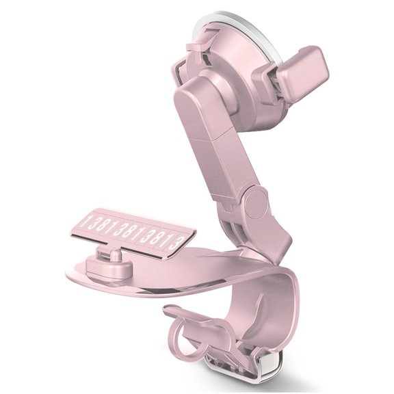 Injueey Soporte para teléfono de coche consola central soporte para teléfono móvil antideslizante con placa de visualización de números Teléfono y Comunicación
