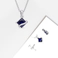 thumbnail image 4 of Everly Women's 1 1/3ct TGW Created Blue Sapphire Sterling Silver Solitaire Pendant with Chain, 4 of 9