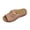 Brown, variant on Noric Women's Summer Toe Post Sandals Metal Buckle Casual Comfortable Wedge Slides Beach Shoes