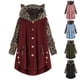 thumbnail image 4 of Puntoco Chaqueta De Mujer Chaqueta De Lana para Mujer Sudadera con Capucha De Imitación Sudadera con Capucha con Botones Bolsillo para Las Orejas Prendas De Vestir De Gran Tamaño Liquidación De Navidad Puntoco Puntoco-1750, 4 of 5