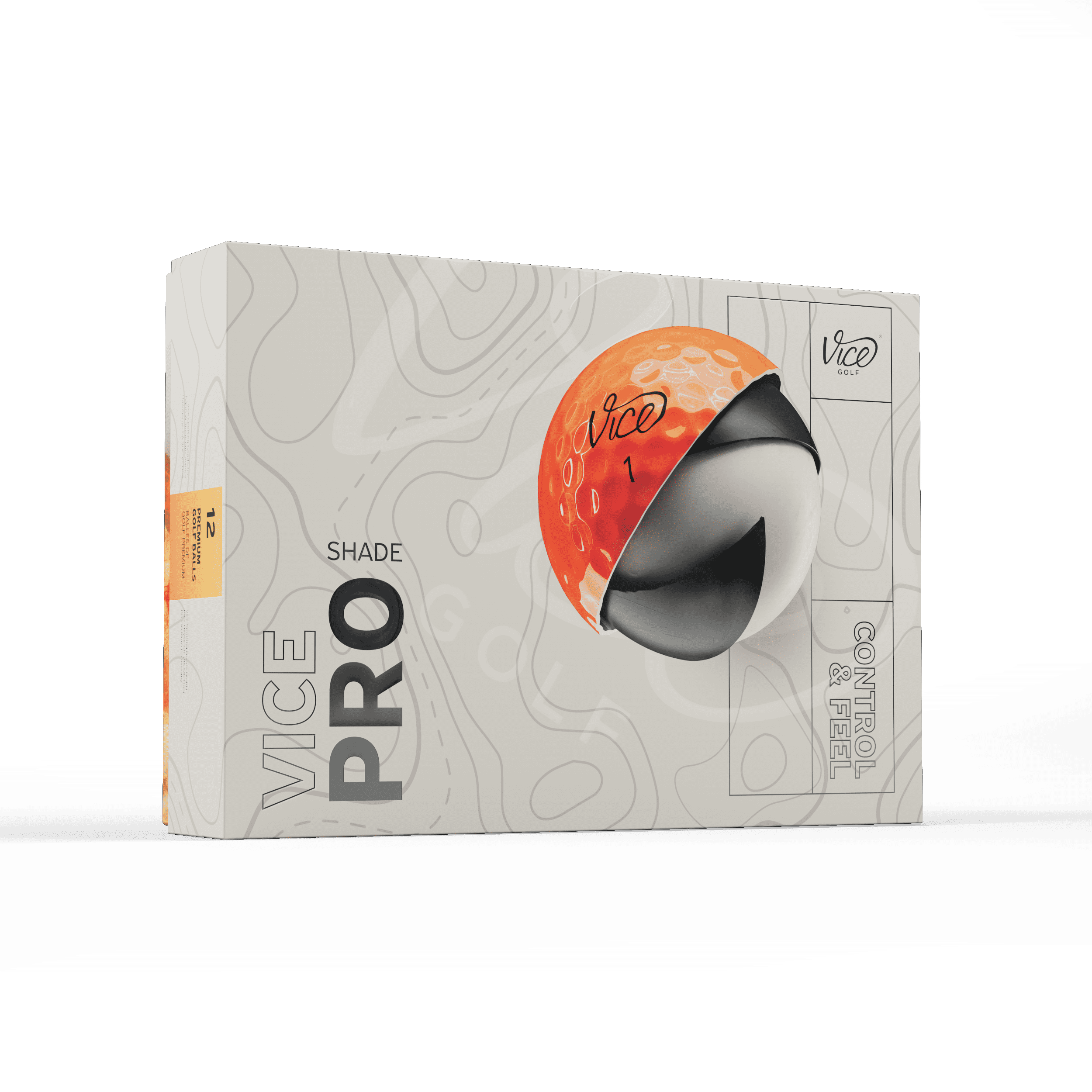 (2 pack) Vice Pro Golf Balls Shade Red/Orange, 12pk