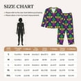 thumbnail image 6 of Kll Mardi Gras Carnival3 Print Women'S Long Sleeve Pajamas With Pants Sleepwear Loungewear 2 Set-Xx-Large, 6 of 9