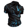 thumbnail image 5 of FUZHIQ Men's Polo Shirts Short Sleeve Gradient Print Rhinestone Detail Casual Golf Polo Breathable Quick Dry Party Daily Wear Fashion Collared Shirt,XXXL, 5 of 5