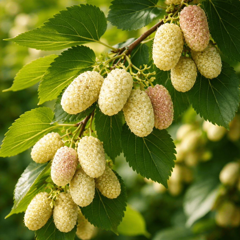 White Mulberry Tree Live Plants (Morus alba) – Sweet Edible Fruit Tree – Fast Growing Hardy Mulberry Sapling - Starter Plant for Outdoor Planting (1 Tree)