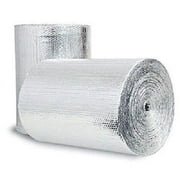 US Energy Products Double Sided Reflective Heat Radiant Barrier Aluminum Foil Insulation (1/4 Thick R8 Double Poly-Air) Roll: Walls Attics Air Ducts Windows Radiators HVAC Garages + More (16" x 50')