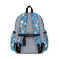 thumbnail image 3 of Football and Golfball Blue Pattern Cute School Backpack with Padded Back and Adjustable Shoulder Straps 13.4"x11"x4.7", 3 of 5