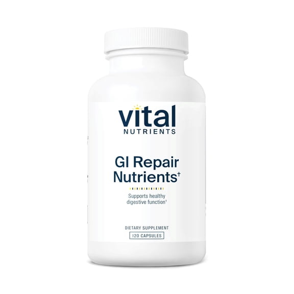Vital Nutrients GI Repair Nutrients | Leaky Gut Capsule with L Glutamine and N-Acetyl | Digestive Enzyme Supplement to Support Gut Health and Digestion | Gluten and Dairy Free | 120 Capsules